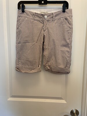 Red Striped Capris Size 