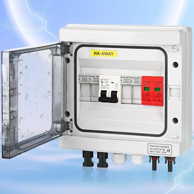 Überspannungsschutz PV Solar Blitzschutz 1000V DC PV Anschlusskasten 2 String 8M