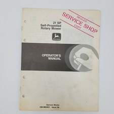 OEM John Deere 21 SP Self-Propelled Rotary Mower Owner Operator's Dealer Manual