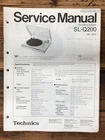 Technics SL-Q200 Record Player / Turntable  Service Manual *Original*