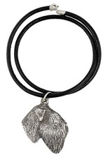 Black Russian Terrier, Chornyi Terrier - Necklace with dog, silver-plated pendan