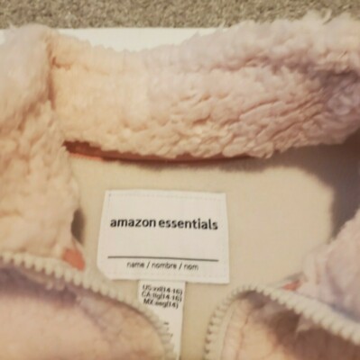Amazon Essentials Girls Fleece Lined Sherpa Full-Zip Jacket Light