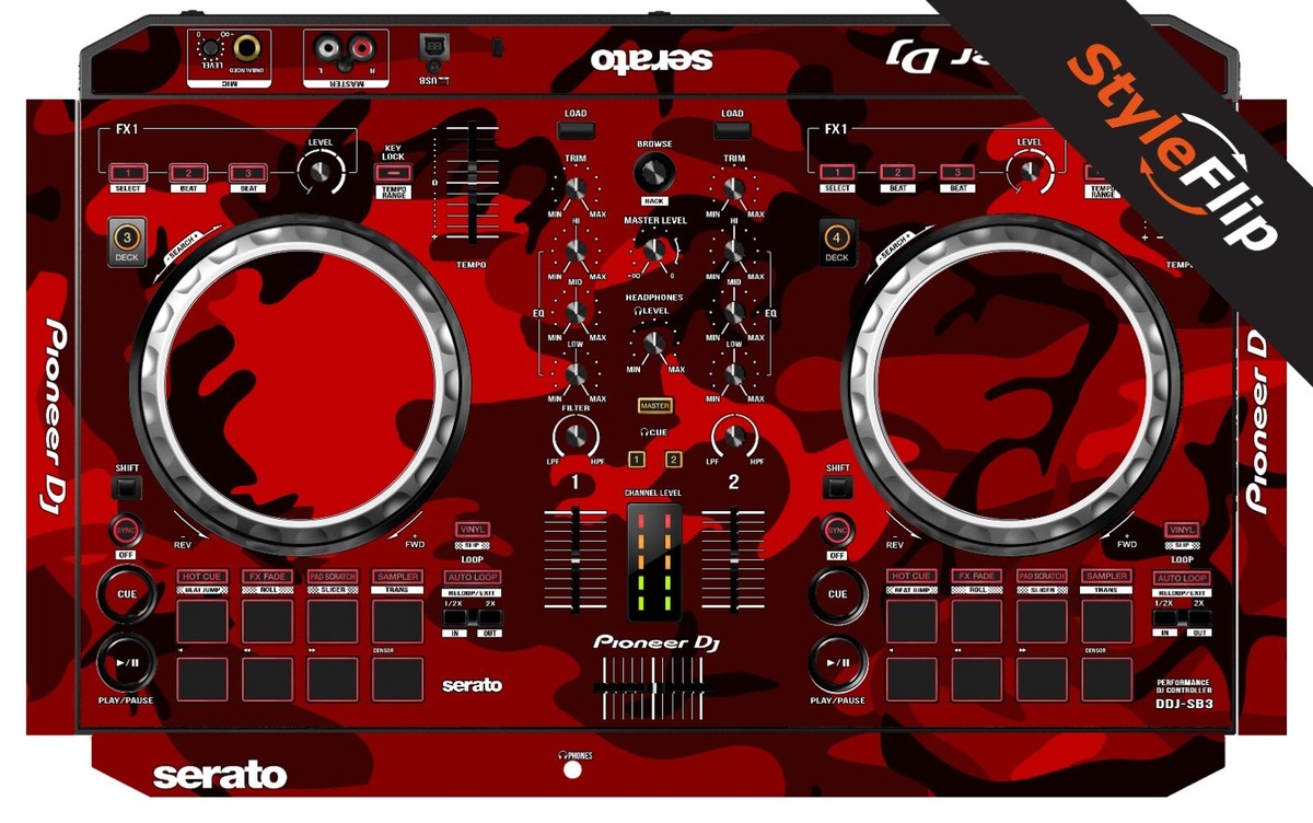 Pioneer DDJ-SB3 Skin | Camo Red | Protective Decal Pioneer DDJ-SB3 Skin | Camo Red | Protective Decal