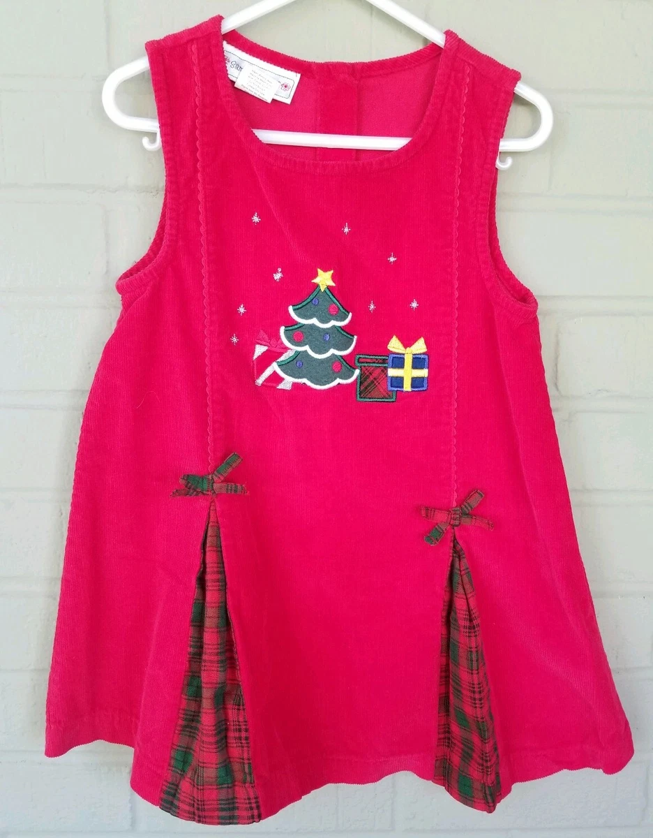 Ensemble Chemise & Robe Rouge Blanc Samantha Says - Taille 6 Fille - Thème Noël/vacances - Occasion Très Bon état