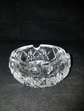 ~Heavy glass ashtray 4.5" diameter