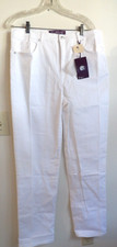 Gloria Vanderbilt Amanda White STRETCH 5 pocket Jeans Tapered Leg 16 NWT