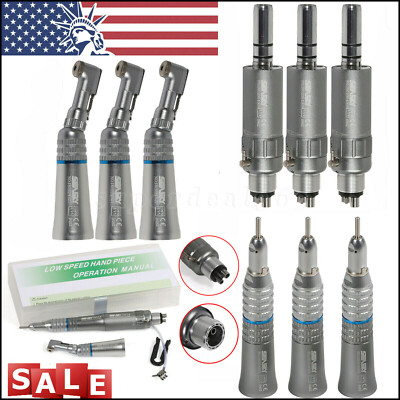 NSK Style Dental Slow Low Speed Handpiece Straight Contra Angle Air Motor 4/2H