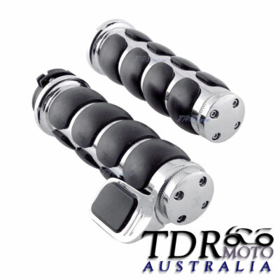 1'' CHROME HAND GRIPS Throttle Boss For Kawasaki Vulcan Classic 800 900 1500 1600