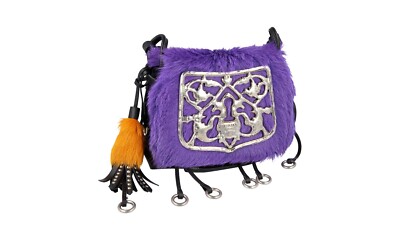 PRADA FELL Samt Corsaire Schultertasche / Handtasche - Lila - NEU