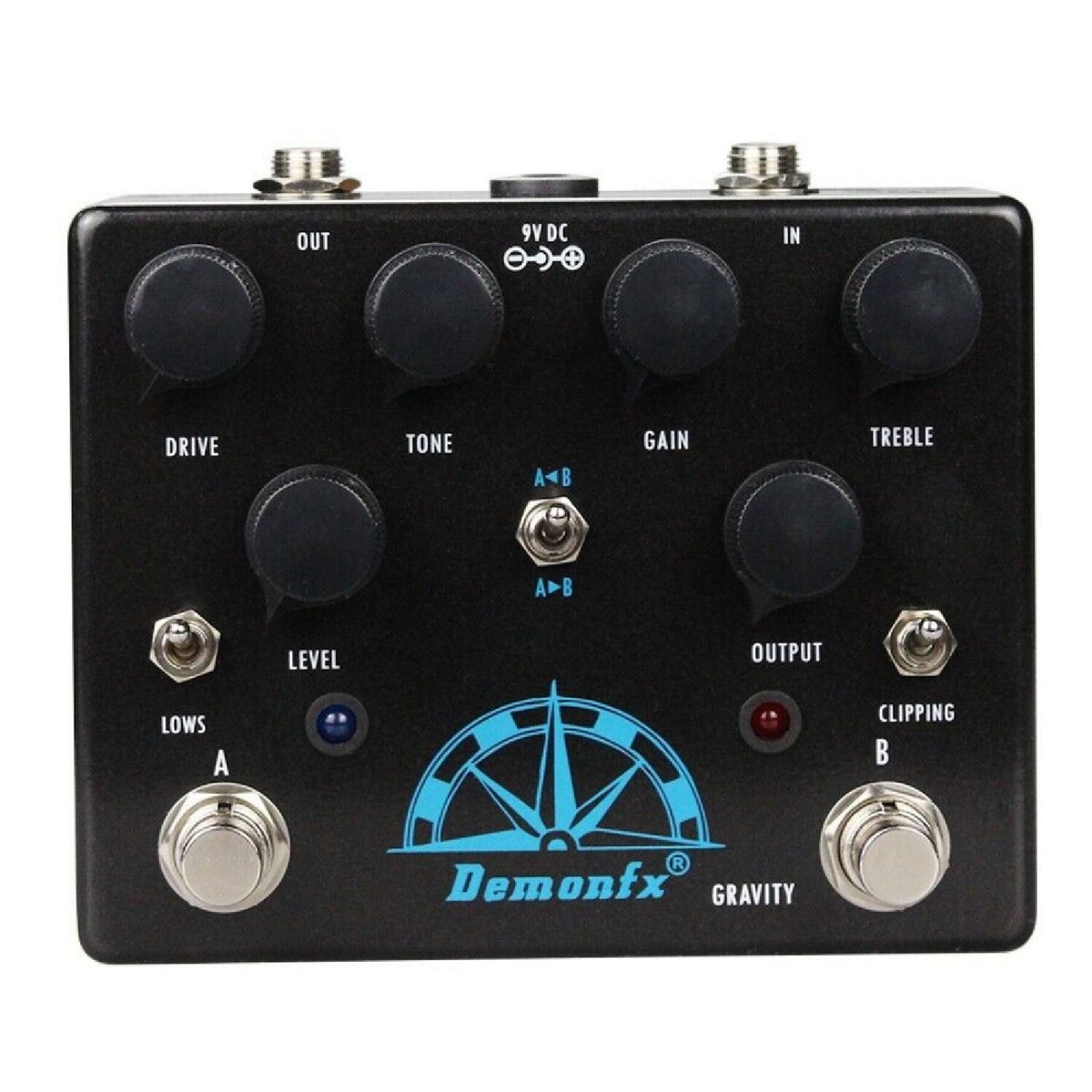 Demonfx DFG Gravity Dual Channel Overdrive w/clip options Guitar