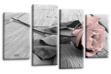 Gray Yellow Flower Floral Canvas Wall Art Modern Prints For Sale Online Ebay