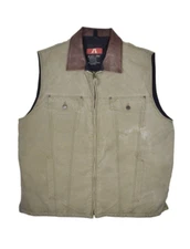 Kakadu Traders Vest Men 2XL Green Zip Concealed Carry Australia Gunn Worn
