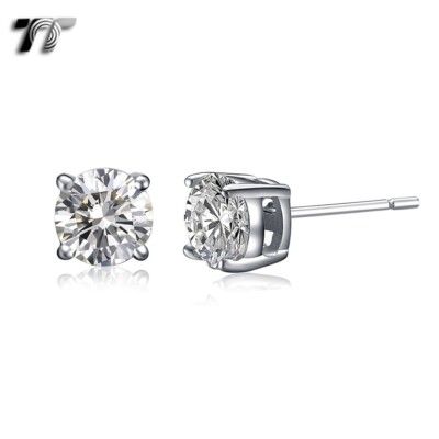 5mm Cubic Zirconia Stud Earrings In 10K Gold - Foto 7