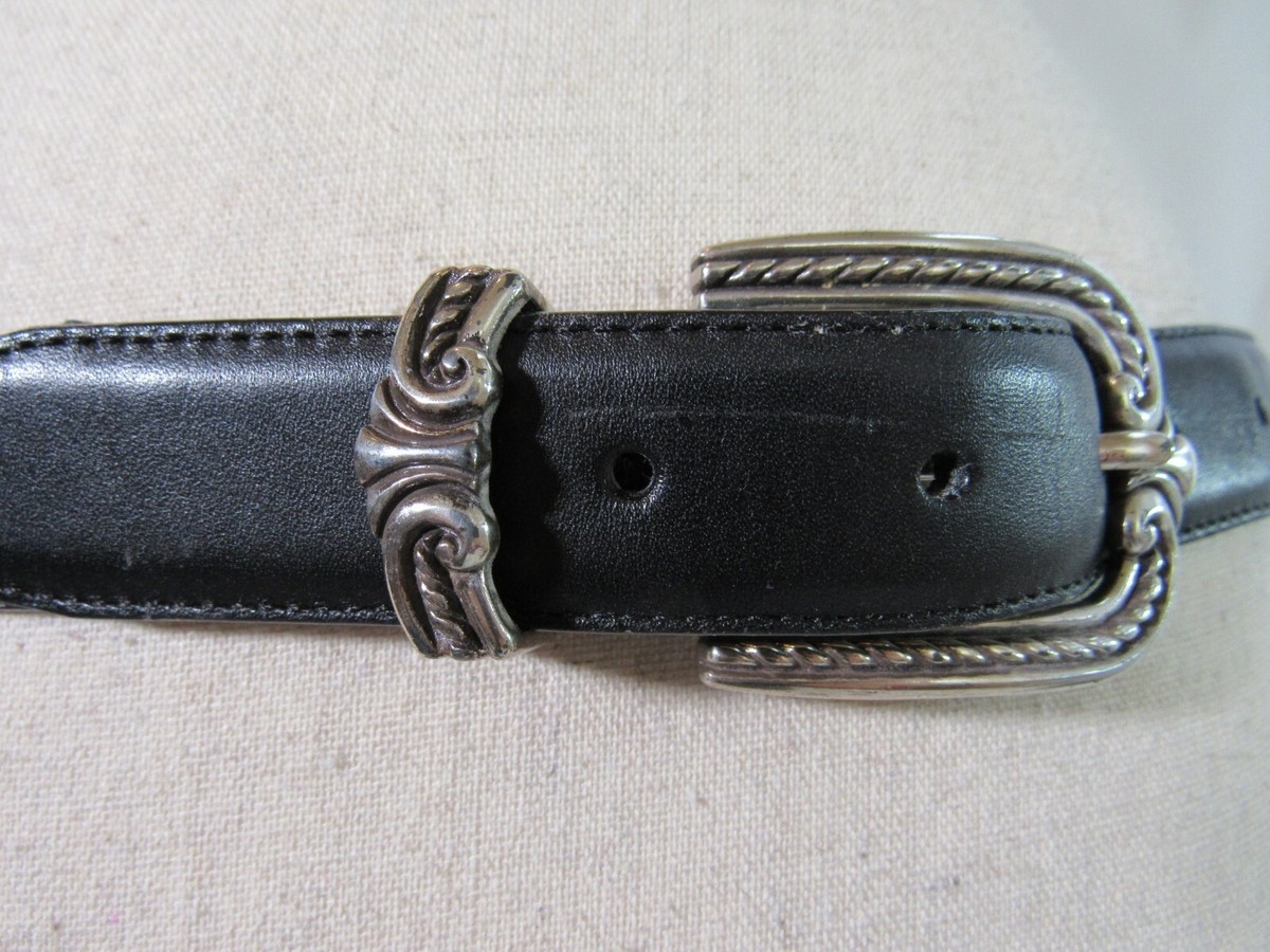 Brighton 40403 Black Leather Heart Belt Size L | eBay display picture 1