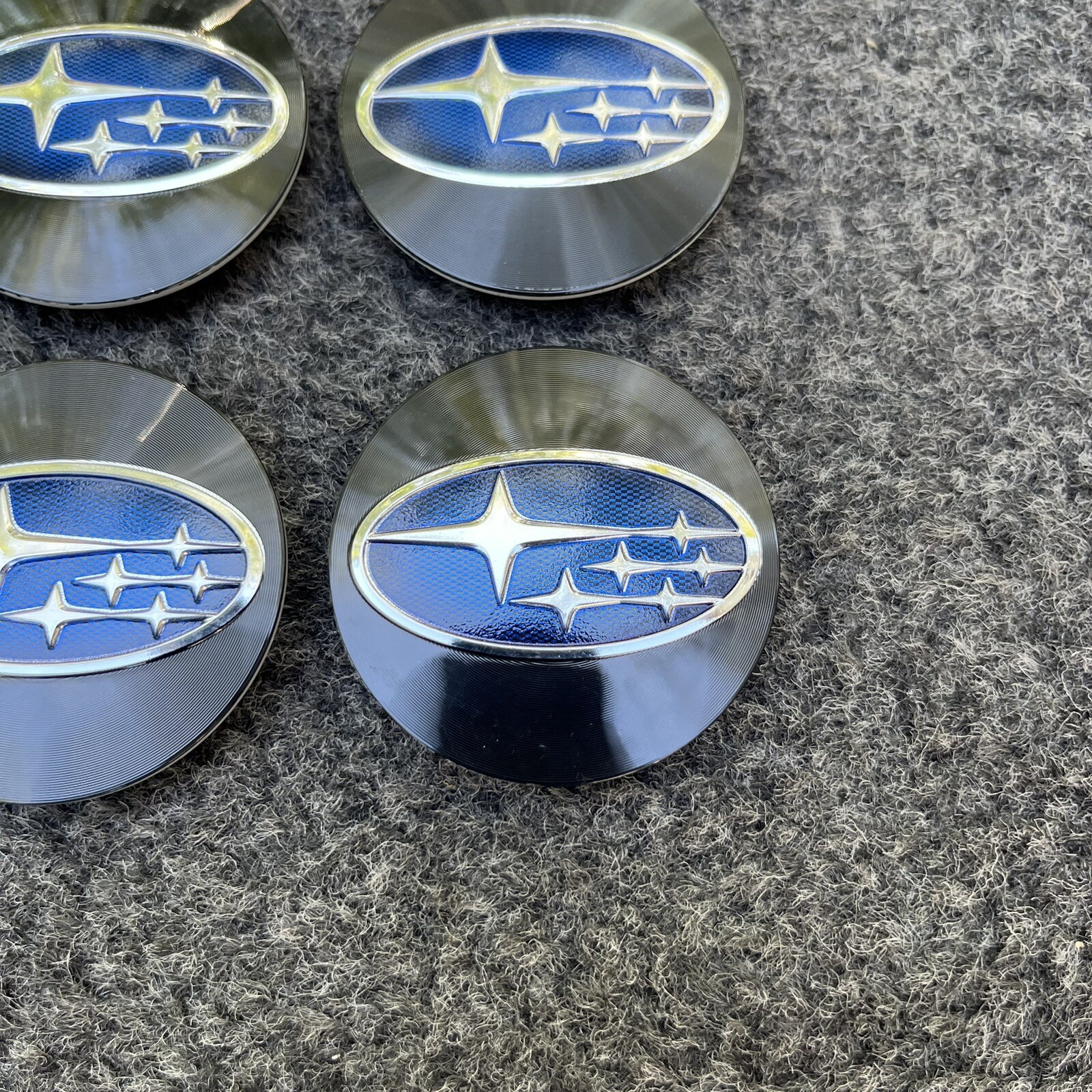 SET 4 CENTER CAPS SUBARU ASCENT, LEGACY, OUTBACK 20202024 OEM BLACK eBay