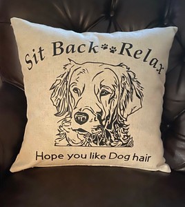 dog throw pillow