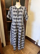 Toast Cotton Ikat Sample Sale Midi Dress With Pockets Uk 10