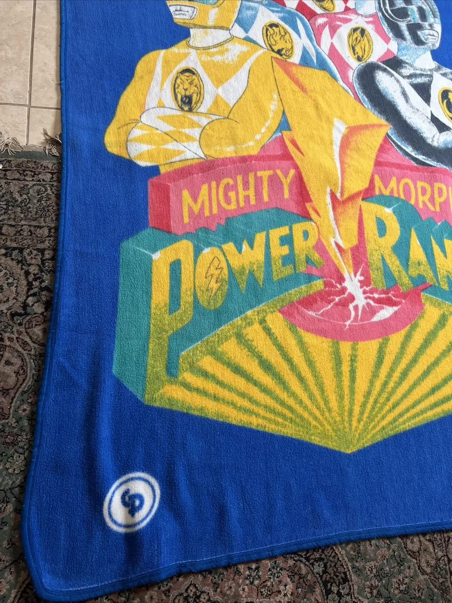 Mighty Morphin Power Rangers Large Vintage Blanket Size 90x52 eBay