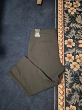 Counterparts Womens Luxe Soft Stretch Mid Rise Black Crop Pants Plus Size 18 NEW