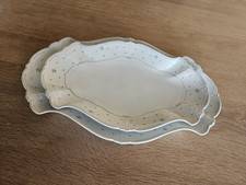 2 gr. Servier-Platten, Alt Tirschenreuth, Baronesse, grün-weiß