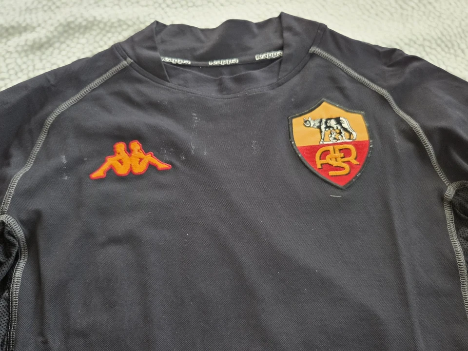 Maglia storica As Roma, Batistuta 33, 2002-2003, Nero, Originale, Taglia L - Immagine 3 di 4