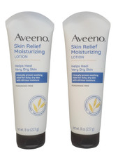 NEW 2 Aveeno Skin Relief Moisturizing Lotion Fragrance Free Very Dry Skin 8 OZ