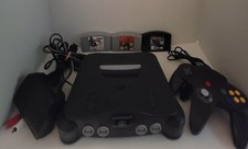 Nintendo 64 N64 OEM Console Bundle. Includes 3 Games.