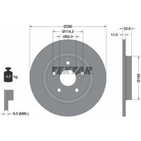 2X Textar 92195200 Bremsscheibe FüR Toyota Avensis T27