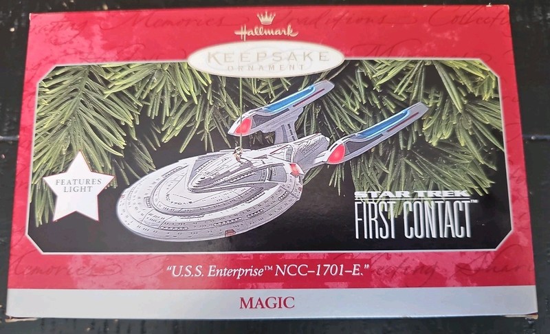 HALLMARK KEEP SAKE U.S.S. ENTERPRISE NCC-1701-E FIRST CONTACT ORNAMENT (F4)