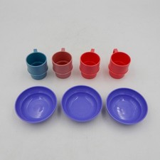 Tupperware Tupper Toys Mini Serve It Children Play Dishes 4 Cups 3 Bowls Lot