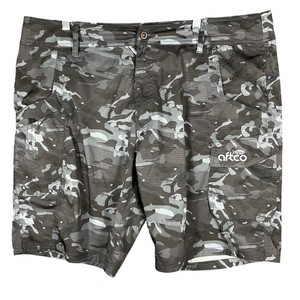 AFTCO Fishing Shorts Mens 40 Grey Camo Ripstop Cargo Pliers Pocket AFGUARD