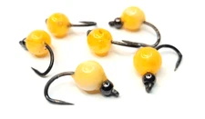 TROUT EGGS - GLO BUG EGG - 6 Flies - UV - TUNGSTEN - Fly Fishing Flies - #8