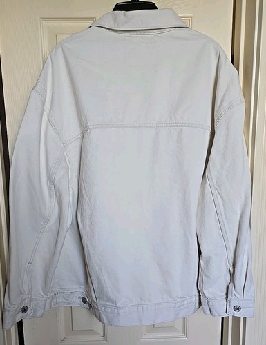 Levi's Women's BAGGY Trucker Jacket WHITE/OFF WHITE (Plus Size 1X) NWT MSRP $98 - Picture 2 of 12