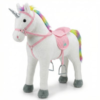 Te Trend PlüSch Reitpferd Reittier Kinder Spielpferd Mit Sound Stehpferd 70Cm