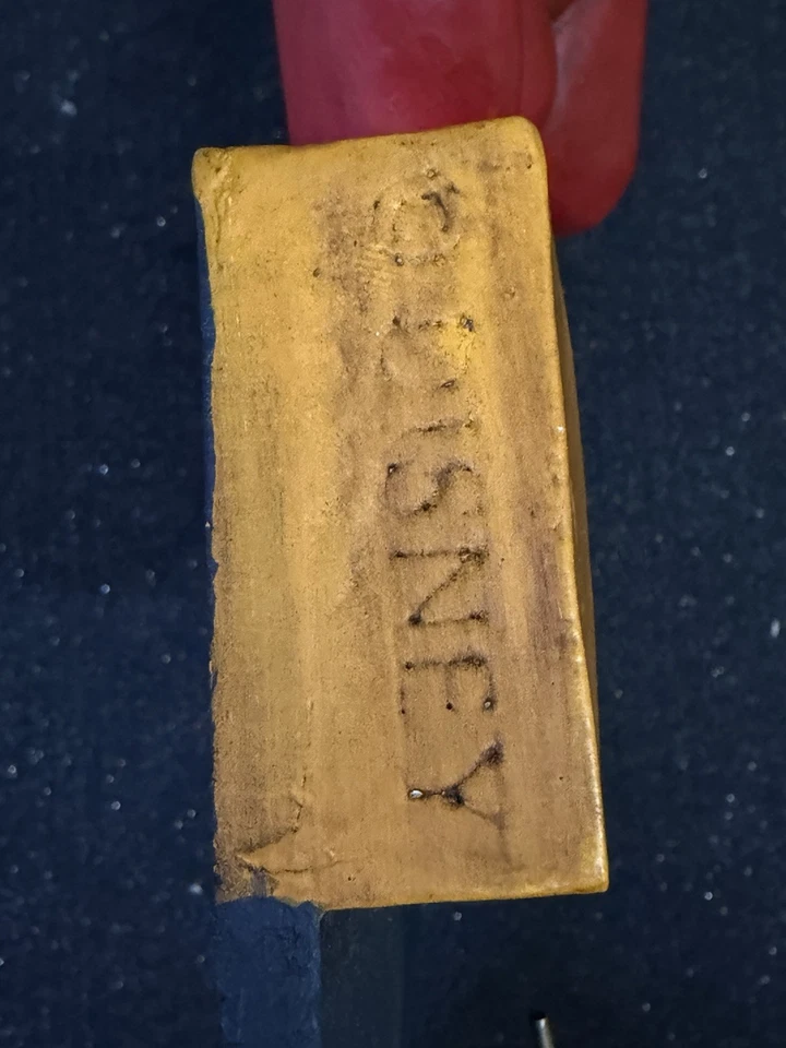 Figura 3D vintage de madera pintada a mano con placa de pared del pato Donald de Disney Foto 4 de 4