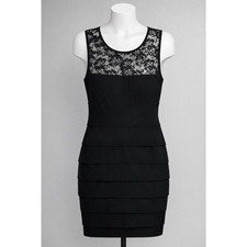 Black Lace Sheath Cocktail Dress Elegant Evening Party Dressbarn 14