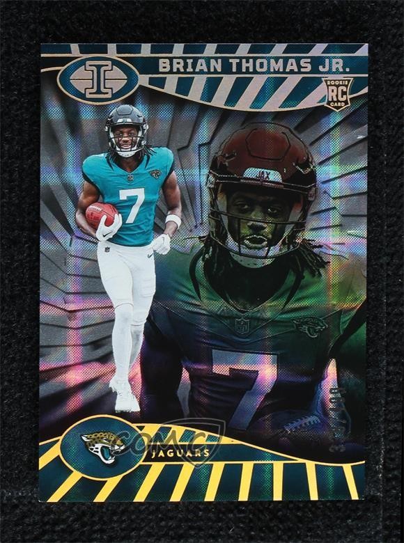 2024 Illusions Trophy Collection Mirrored /499 Brian Thomas Jr #41 Rookie RC v9t