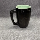 Vintage Frankoma Plainsman Black 5M Clay Pottery Coffee Tall Mug 20oz 50s Rare