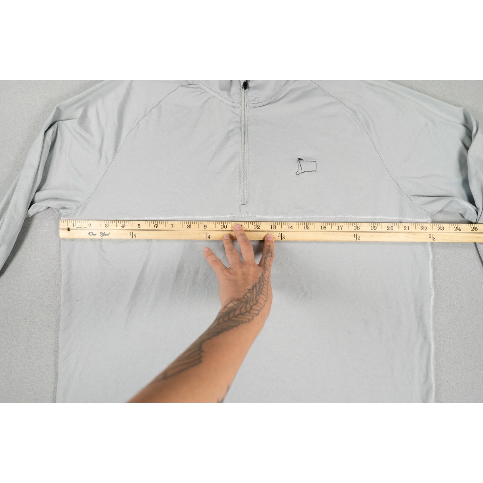Sun Mountain Second Layer Thermal Quarter Zip Pullover Gray Large L Golf image 8