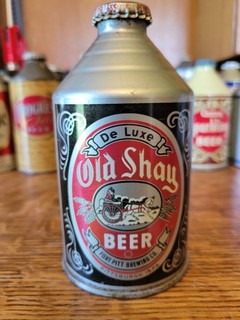 NM Old Shay De Luxe Beer Cone Top Crowntainer w/cap Fort Pitt Brewing Co