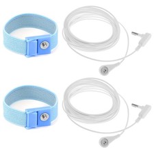 2 Pack ESD Grounding Wrist Straps with 15ft Cords Anti-Static Safety Set ESD Kit