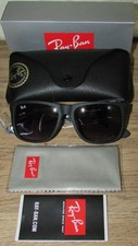 Ray-Ban RB4165 601-8G 55mm Grey Lens, Black Frame Sunglasses  case, NEW IN BOX