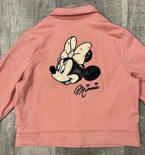 Disney Minnie Mouse Pink Denim Jean Jacket Girl  s XL Snap Front