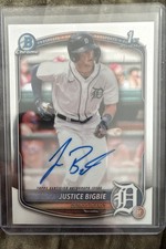 2025 Bowman Chrome - Prospect Autographs Justice Bigbie, Justice Bigbie #CPA-JB