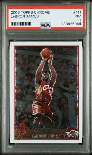 2003 Topps Chrome LeBron James #111 PSA 7 Rookie Card RC GOAT HOF