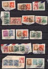 Japan 1950 selection of 34x stamps all clear IMPERIAL HOTEL cxl on pieces