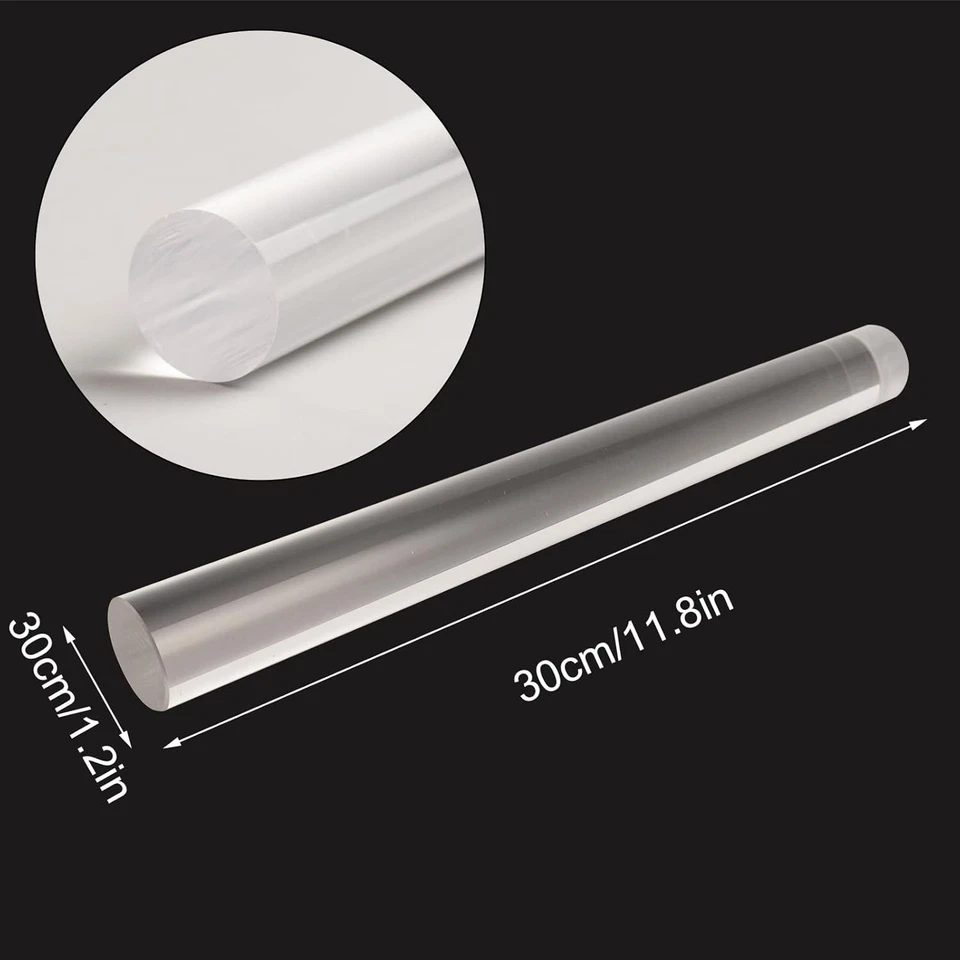 Polymer Clay Roller Tools, Acrylic Clay Roller Clear Rolling Pin for Pottery Mod - image 4 of 4