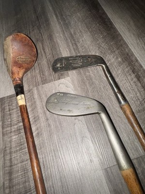 Very Rare 1800s Golf Clubs Hickory Wood Scotland Special Models