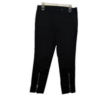 MCQ Alexander Mcqueen Womens Pants IT44 / US 8 Cotton Black Front Zip Detail