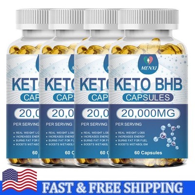 Keto BHB Capsules 2000mg - Weight Loss Fat Burn Carb Blocker Energy Metabolism
